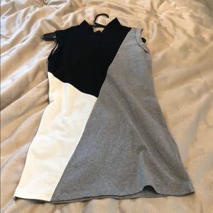 Color block black and grey dress XS